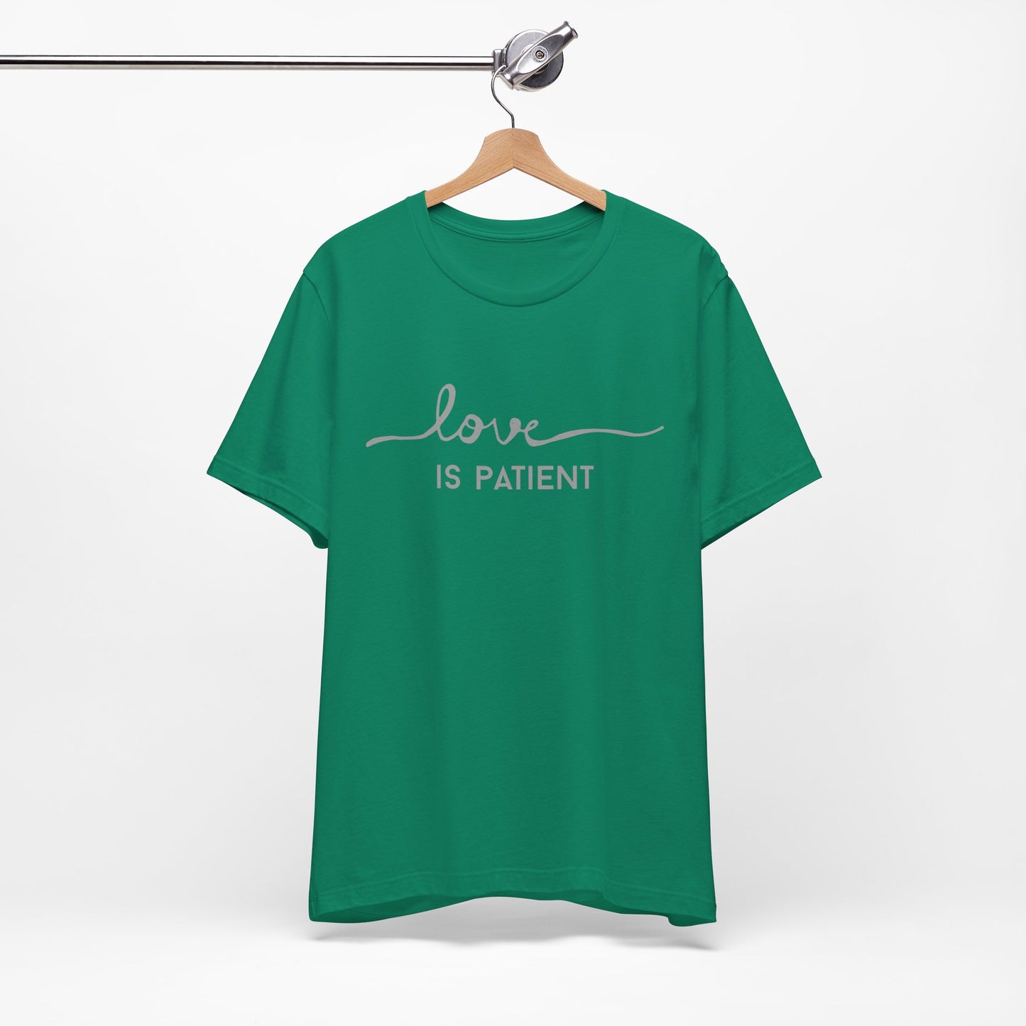 Women's Christian Love is Patient Jersey Short Sleeve Tee Sz. S-5XL