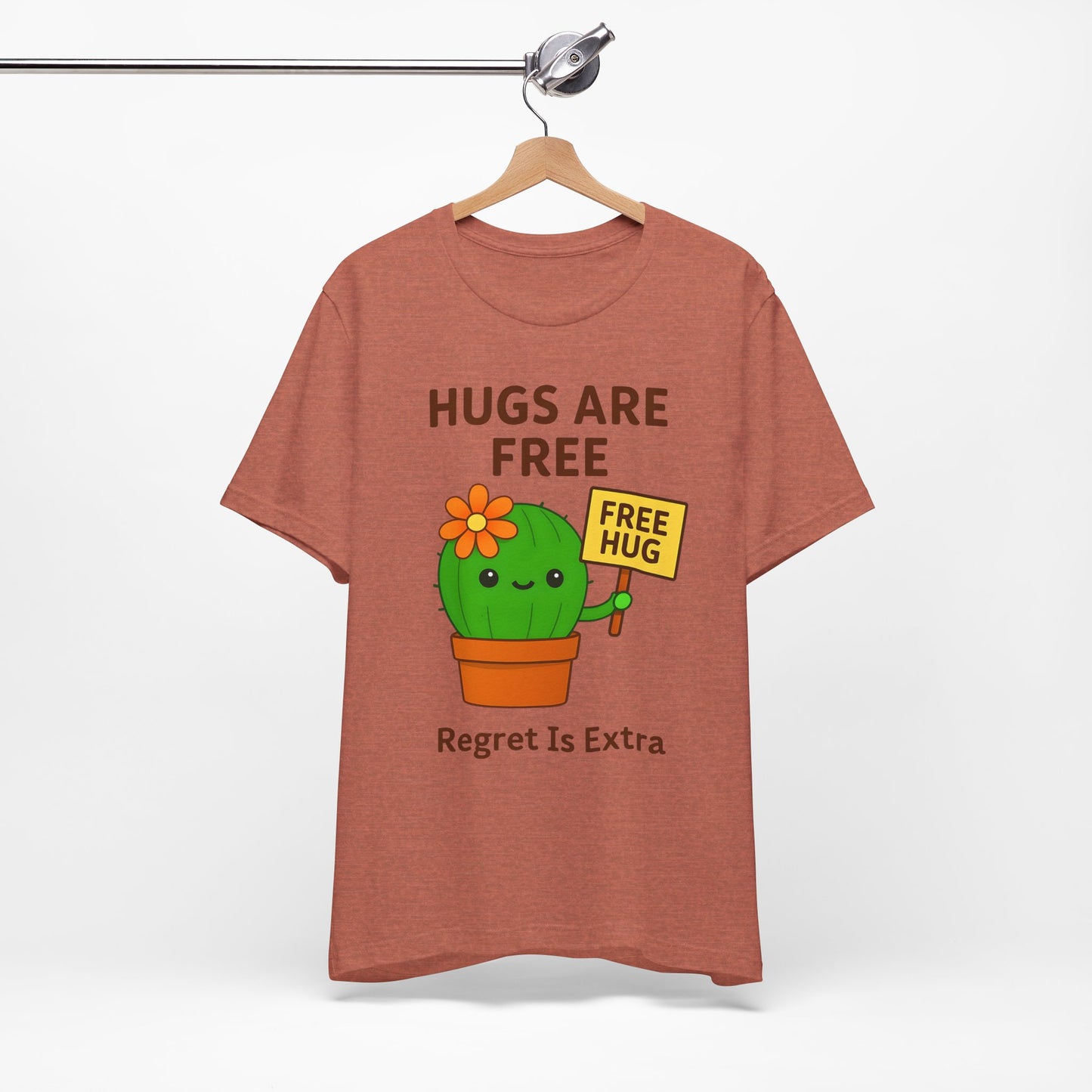 Women's Cactus Hugs are Free Jersey Short Sleeve Tee Sz. S-5XL