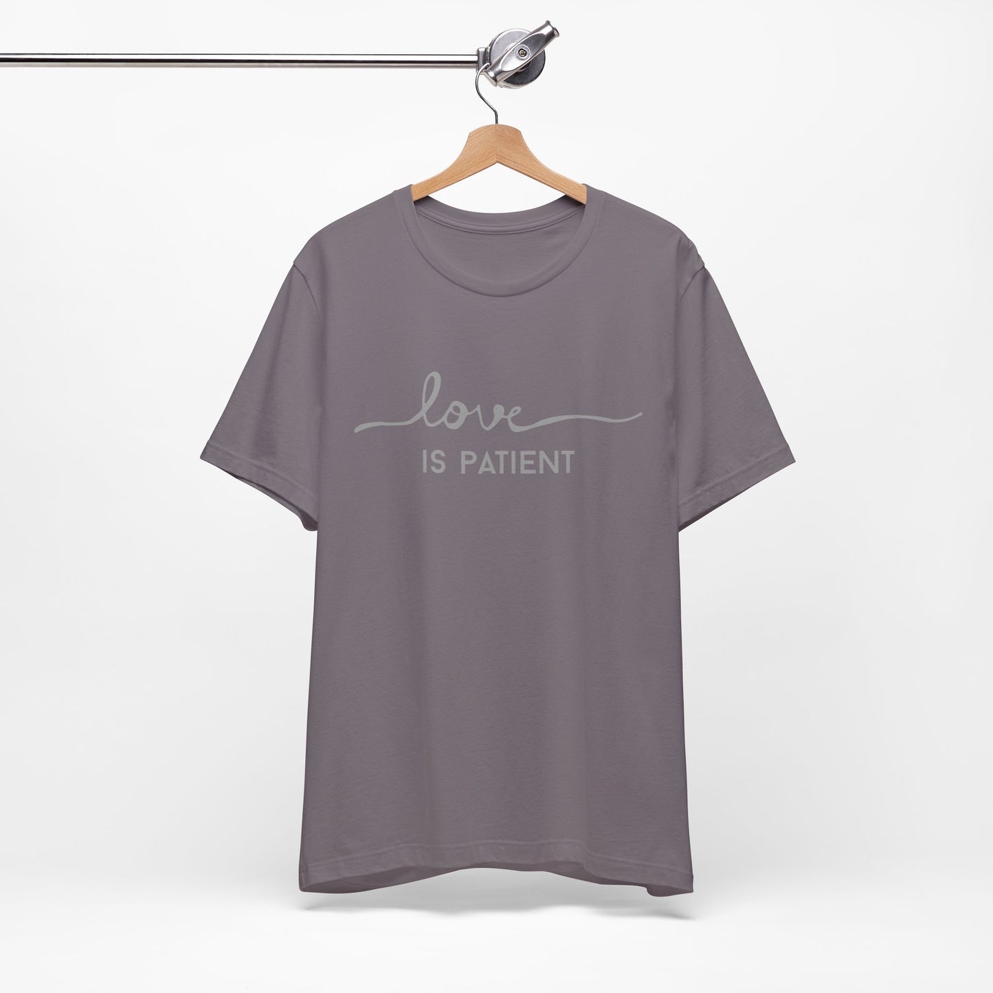 Women's Christian Love is Patient Jersey Short Sleeve Tee Sz. S-5XL