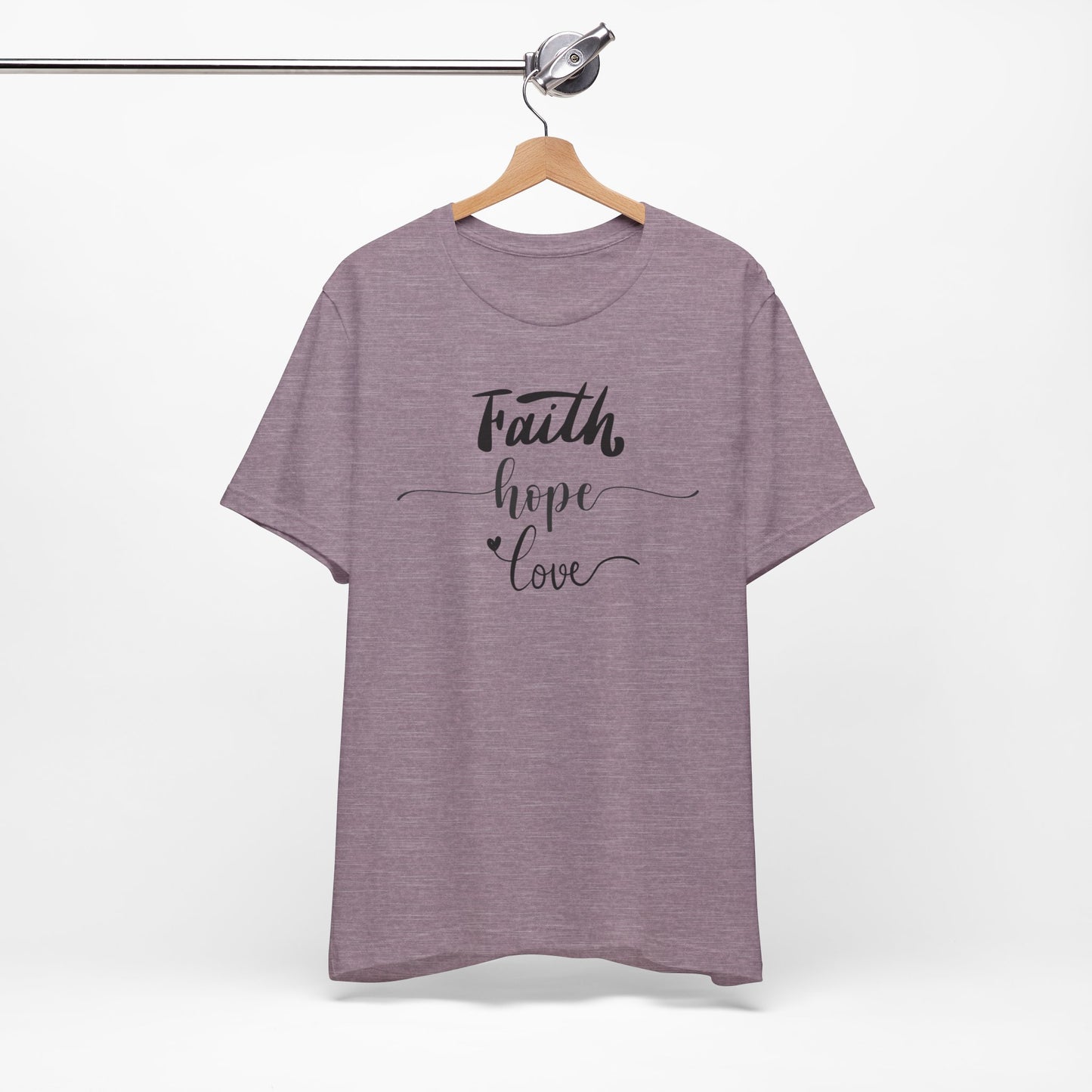 Women's Faith Hope Love Jersey Short Sleeve Tee S-5XL