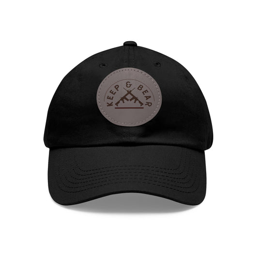 Keep & Bear Leather Patch Dad Hat, Patriotic 2A Baseball Cap