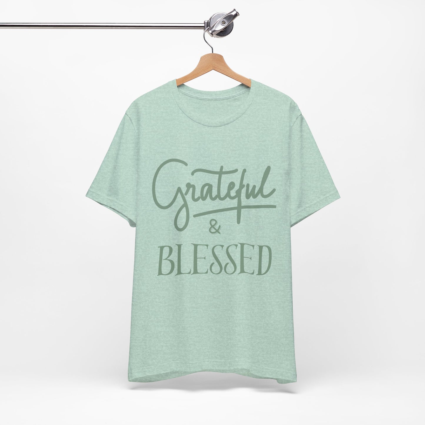 Women's Grateful and Blessed Jersey Short Sleeve Tee Sz. S-5XL