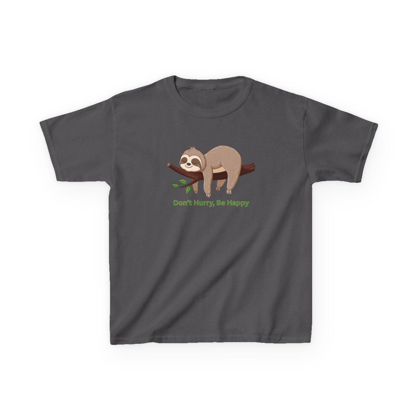 Kids Don't Hurry, Be Happy Sloth Heavy Cotton™ Tee