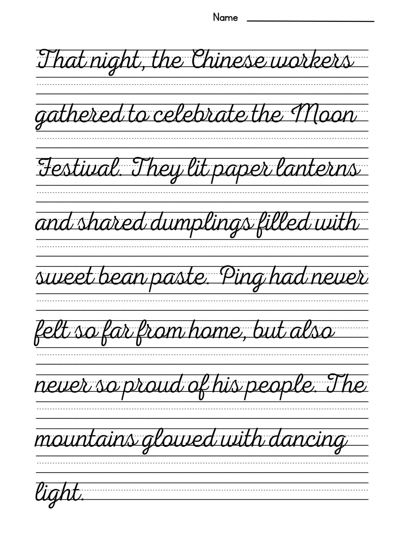 Transcontinental Railroad Copywork Book: Chinese Immigrant History (Grades 2-6)