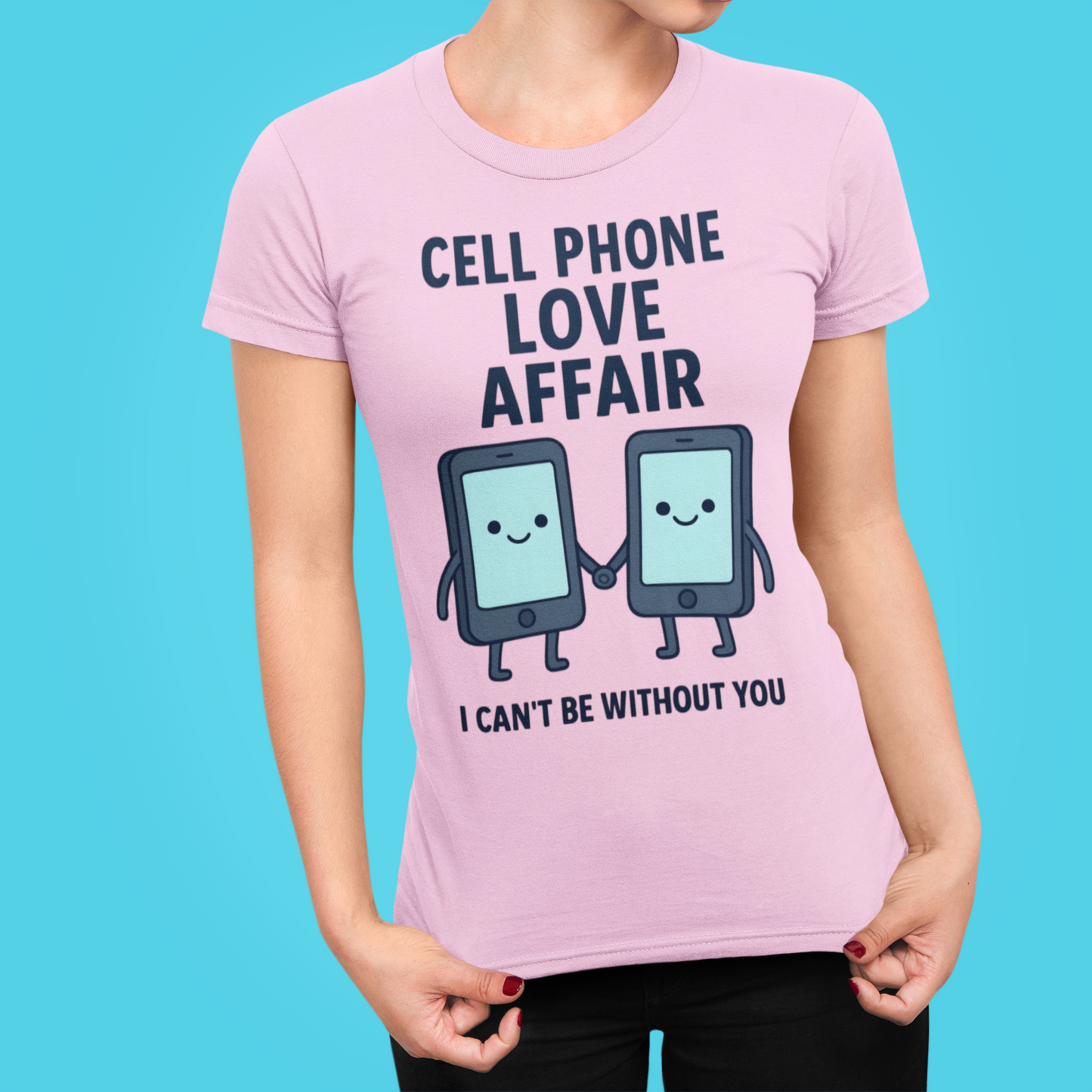 Women's Cell Phone Jersey Short Sleeve Tee Sz. S-5XL