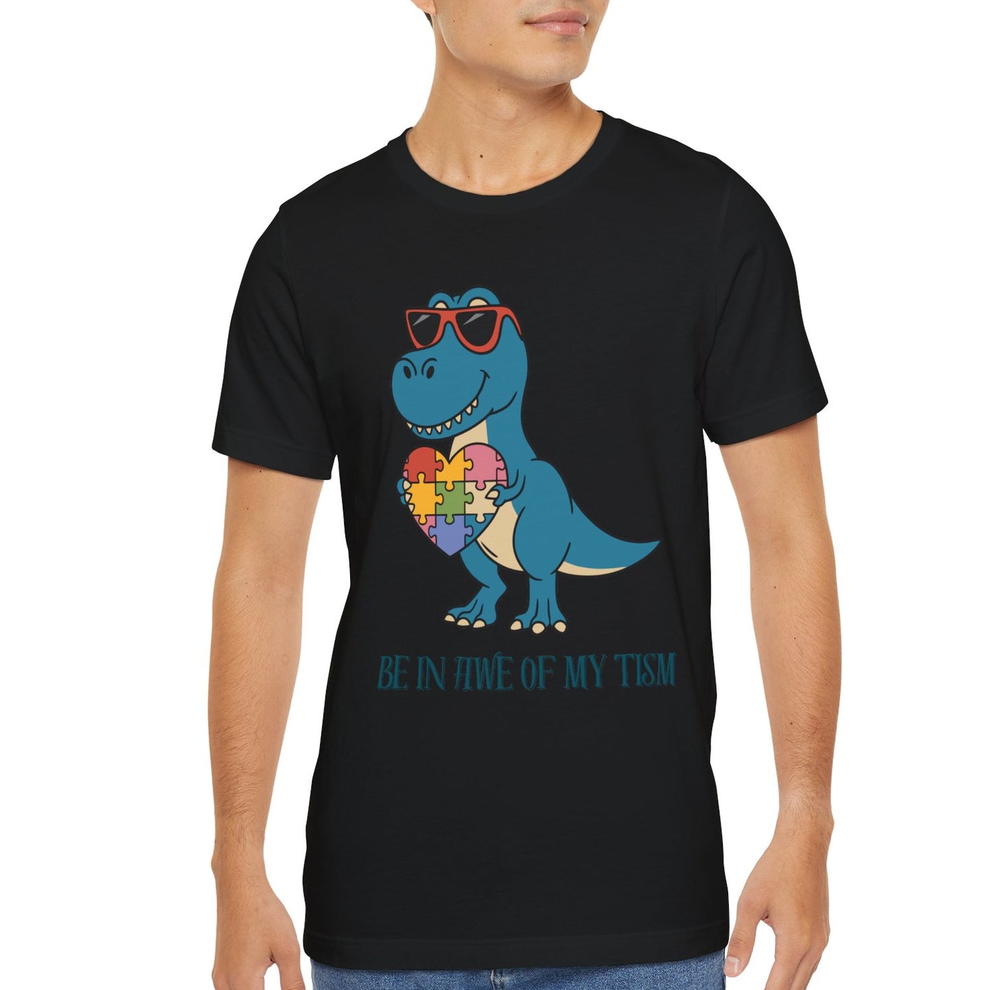 Men's Autism Acceptance  Be In Awe-of-my-tism Jersey Short Sleeve Tee