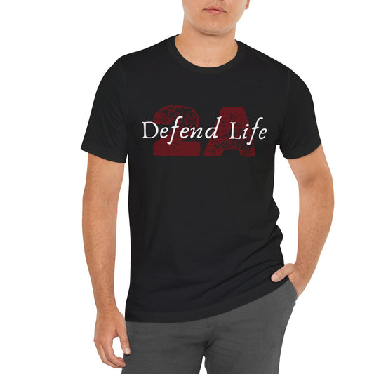 Men's Defend Life 2nd Amendment Jersey Short Sleeve Tee Sz. S-5XL