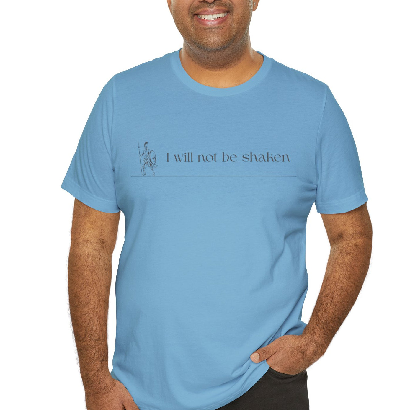 Men's I Will Not Be Shaken Jersey Short Sleeve Tee