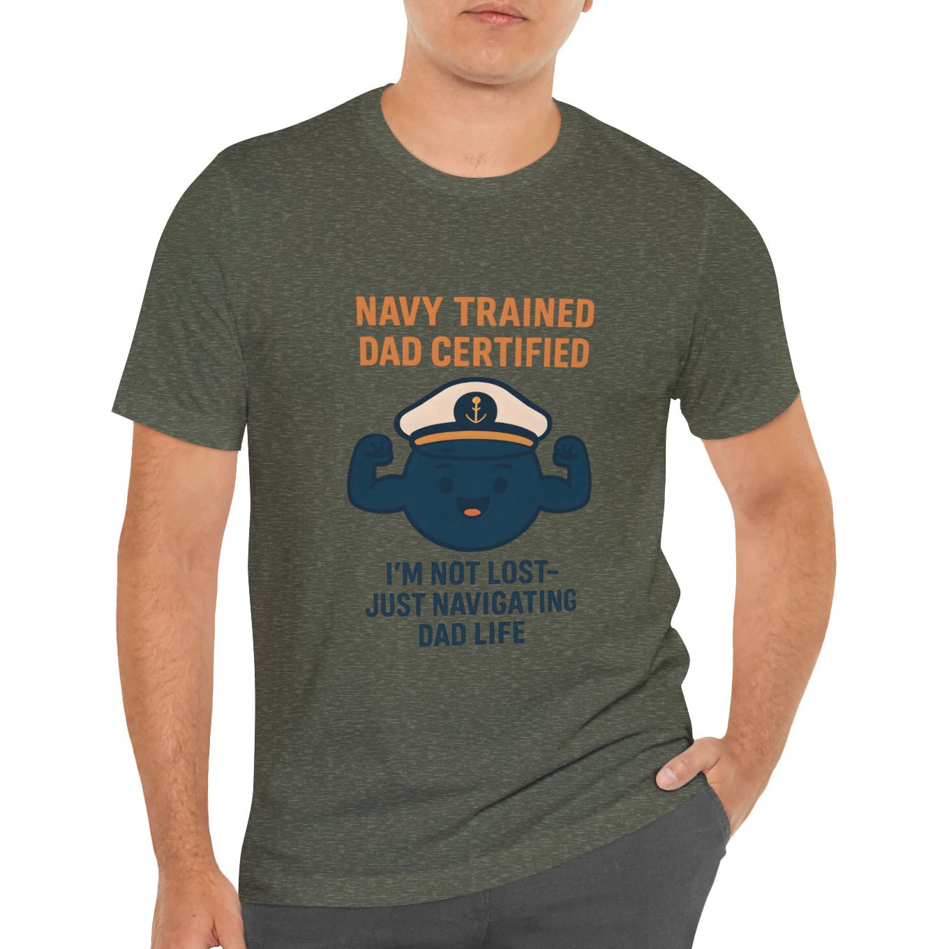 Navy Dad Jersey Short Sleeve Tee Sz. S-5XL