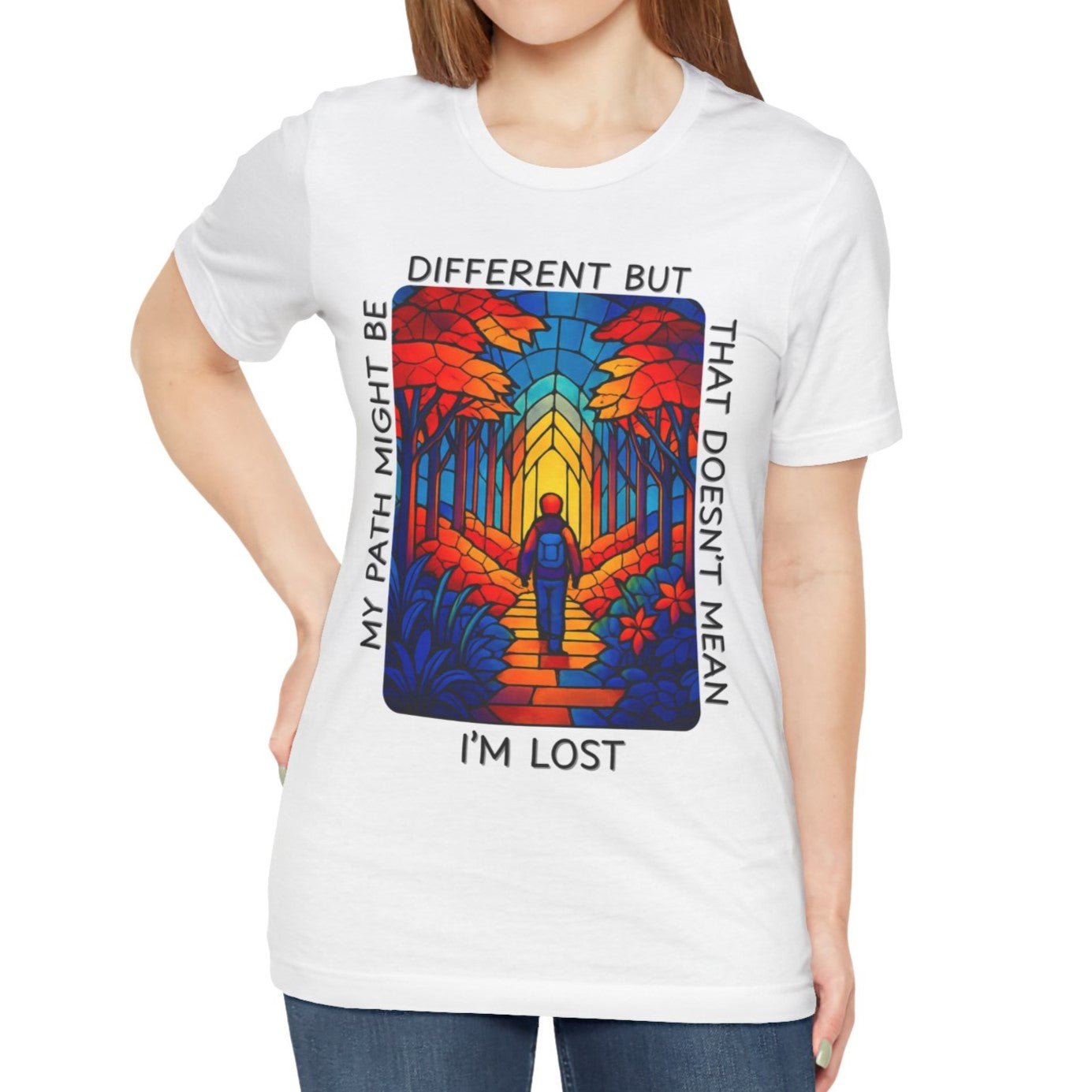 Women's  My Path Stained Glass Jersey Short Sleeve Tee