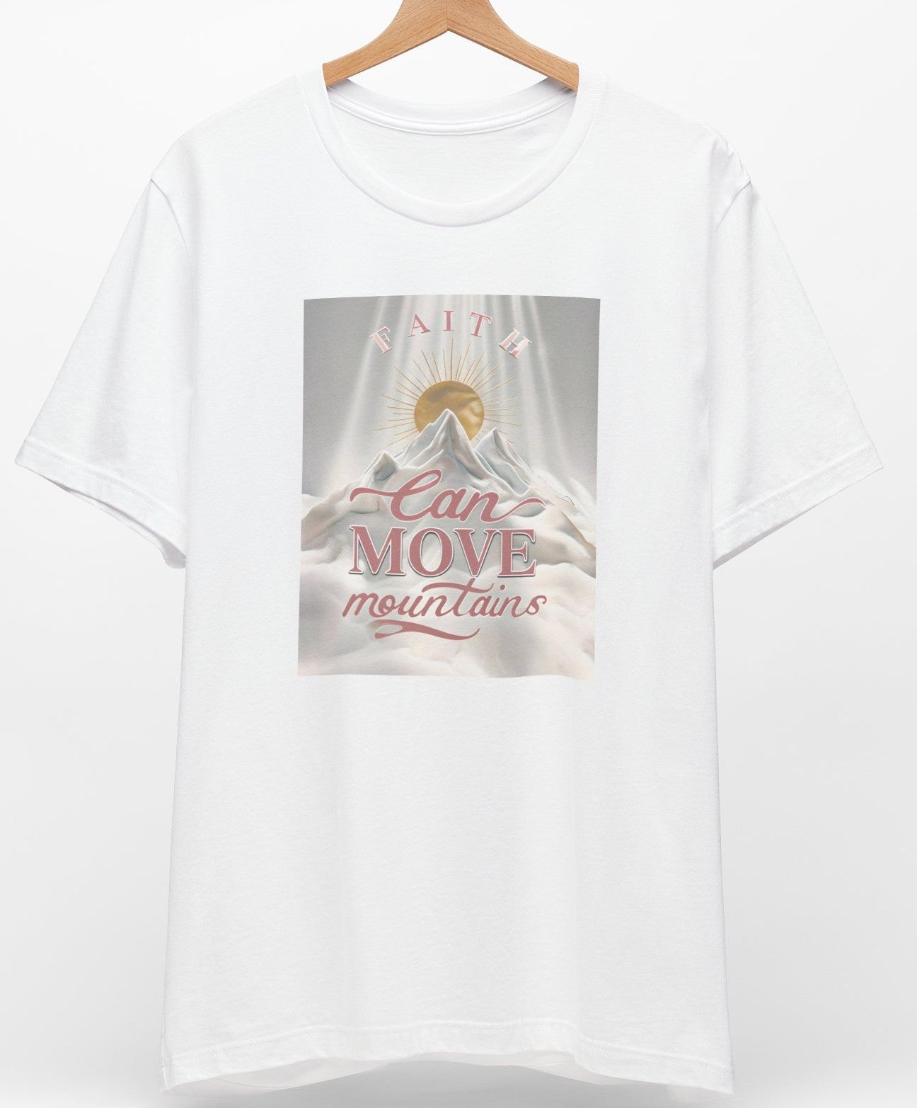 Women's Sunrise Faith Can Move Mountains Jersey Short Sleeve Tee