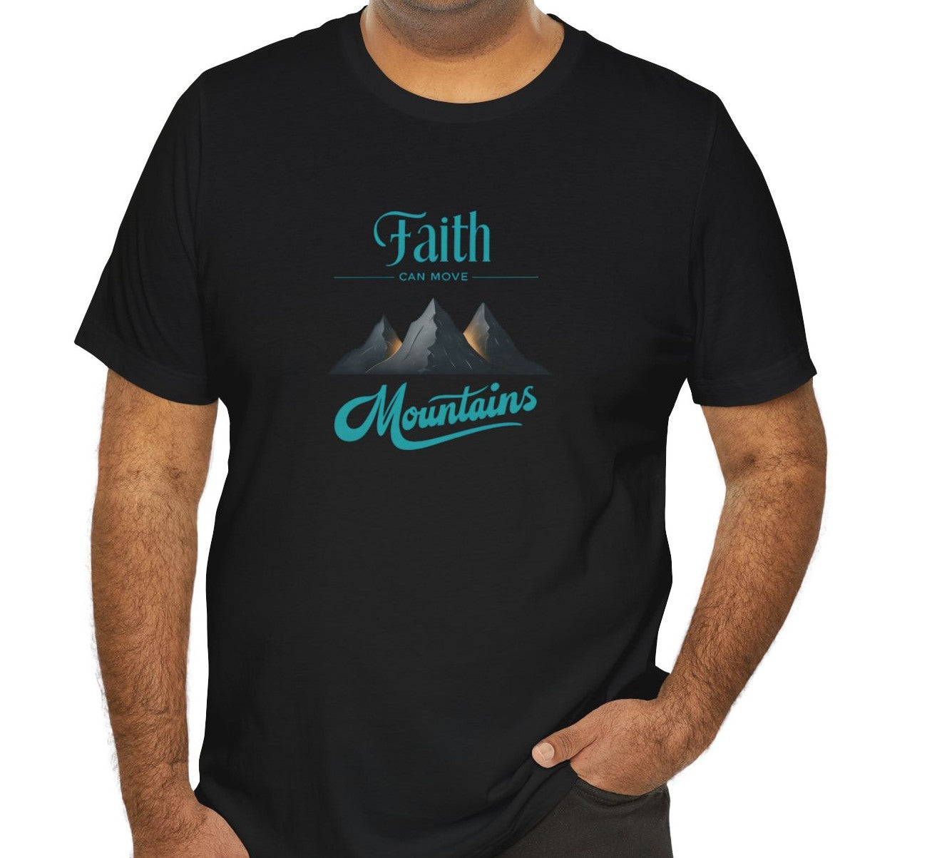 Men's Faith Can Move Mountains Short Sleeve Tee