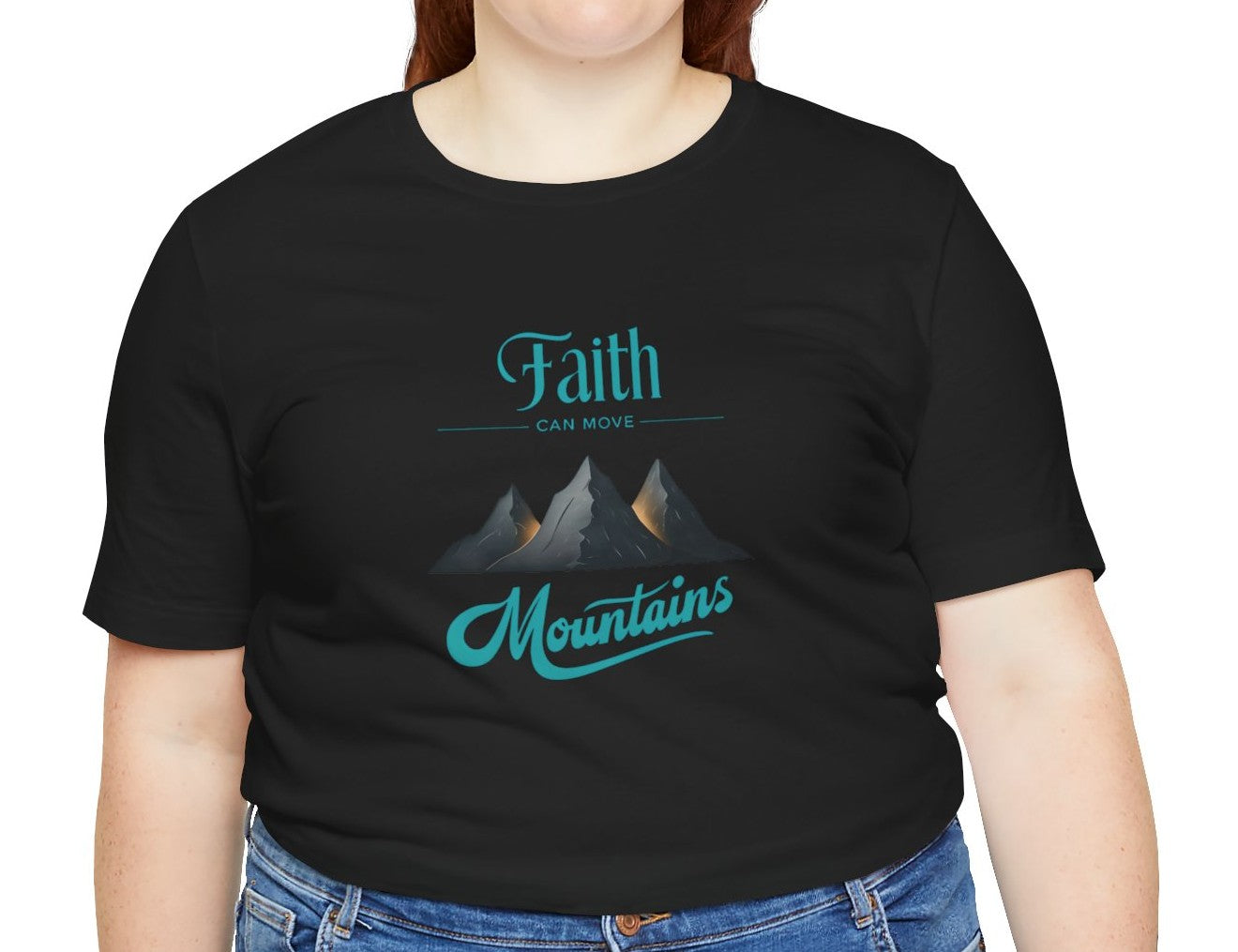 Women's Faith Can Move Mountains Short Sleeve Tee