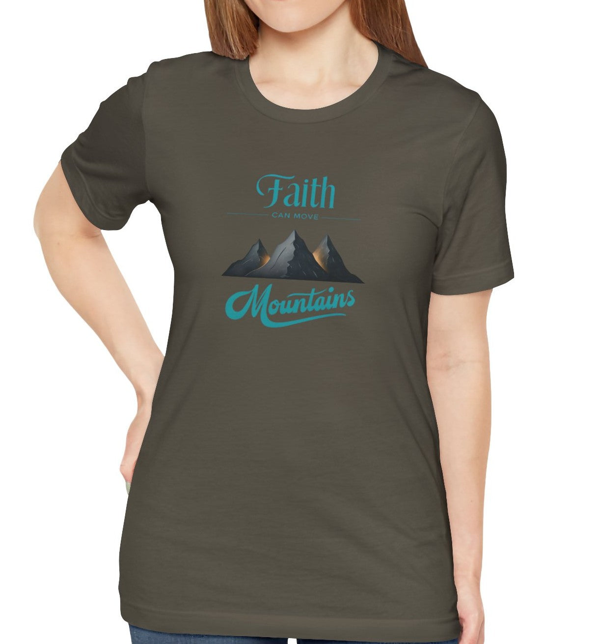 Women's Faith Can Move Mountains Short Sleeve Tee