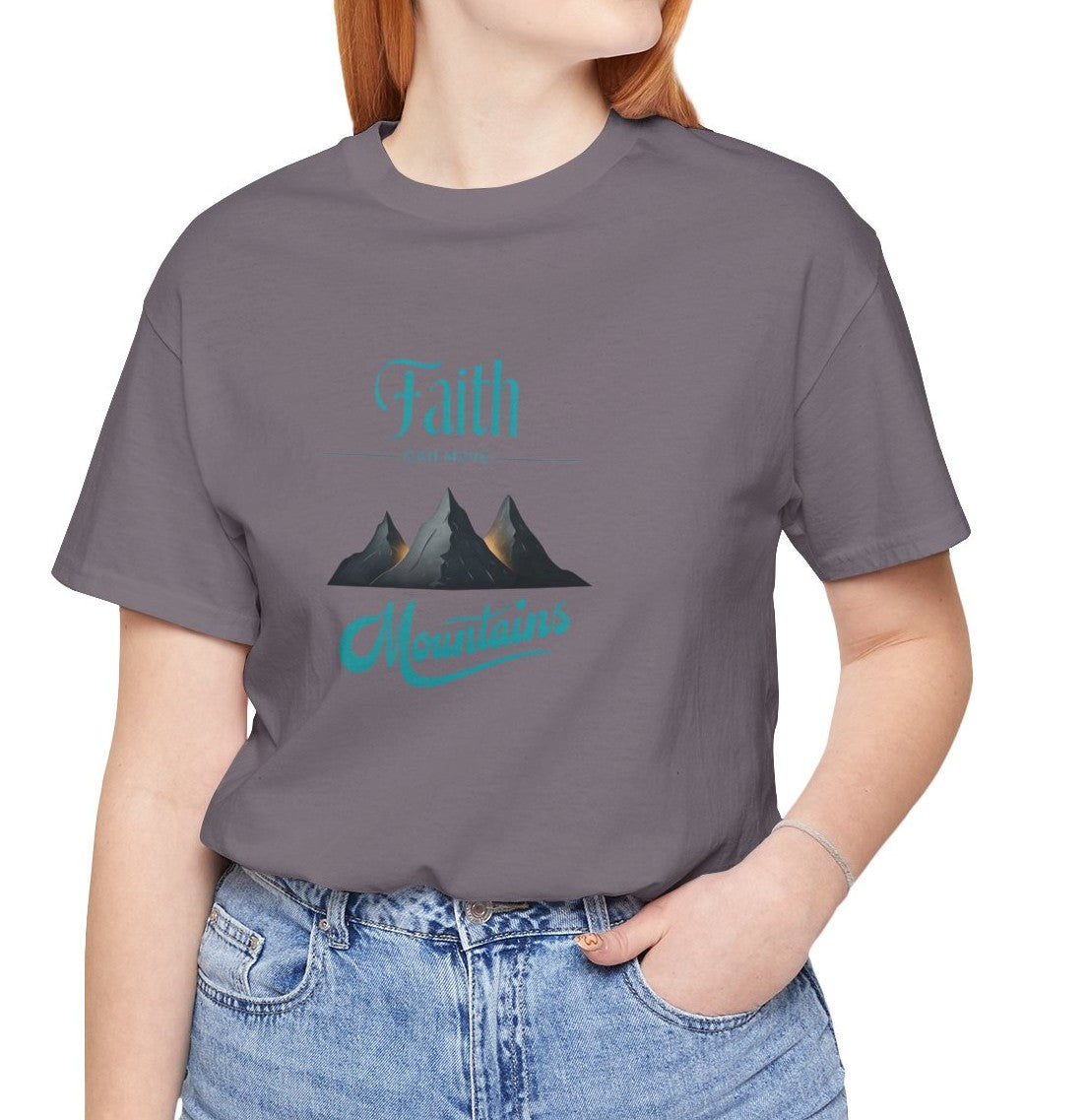 Women's Faith Can Move Mountains Short Sleeve Tee