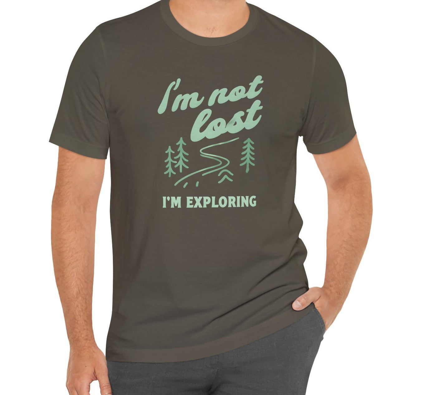 Men's I'm Exploring Jersey Short Sleeve Tee, XS-5X