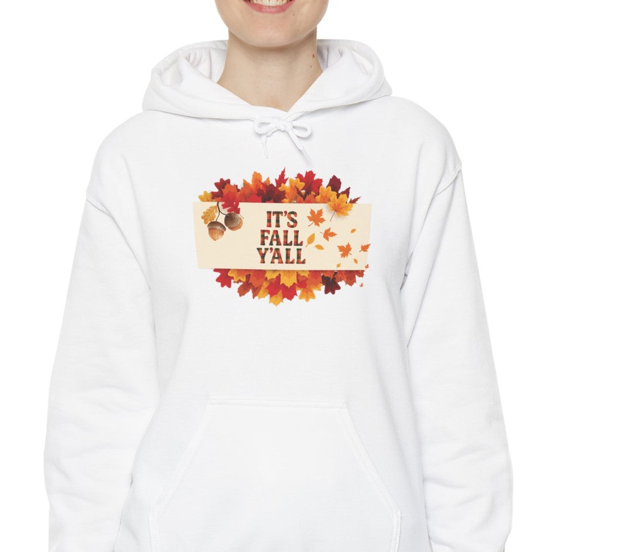 It’s Fall Y’all Hoodie | Cozy Autumn Leaves Sweatshirt