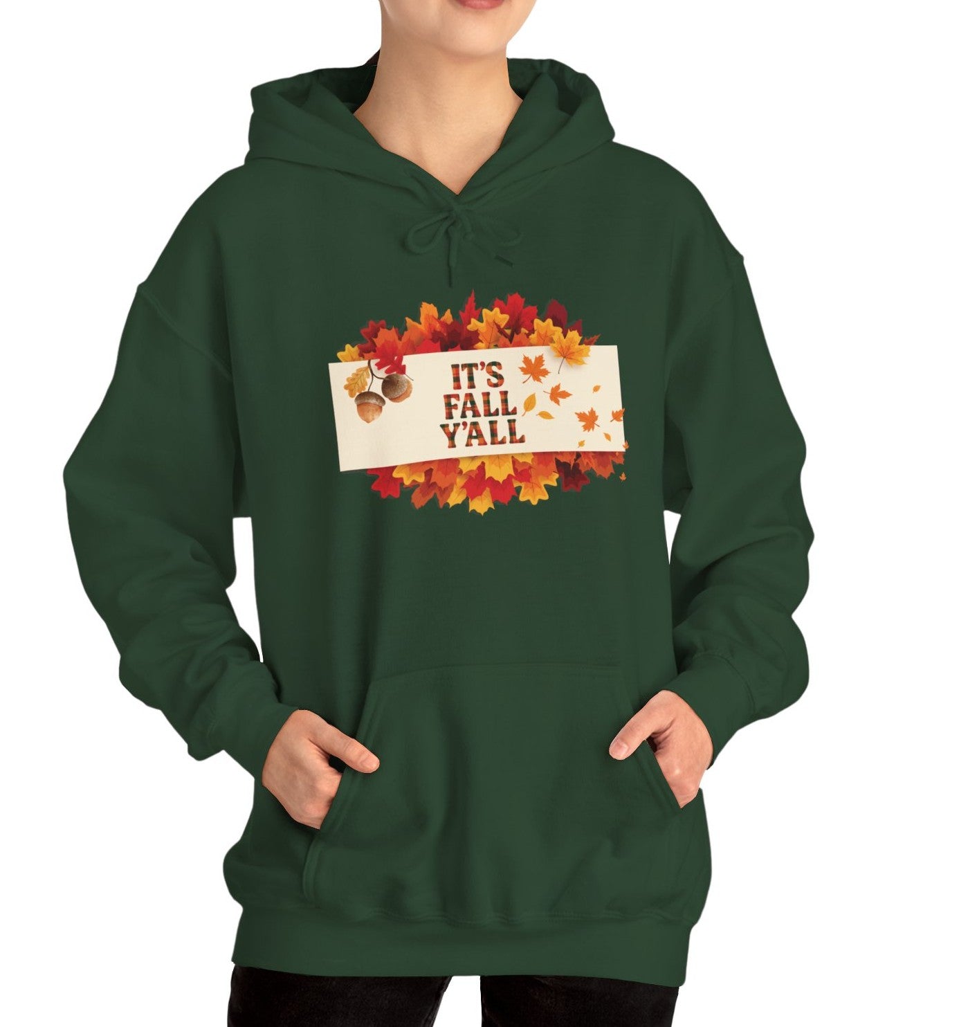 It’s Fall Y’all Hoodie | Cozy Autumn Leaves Sweatshirt
