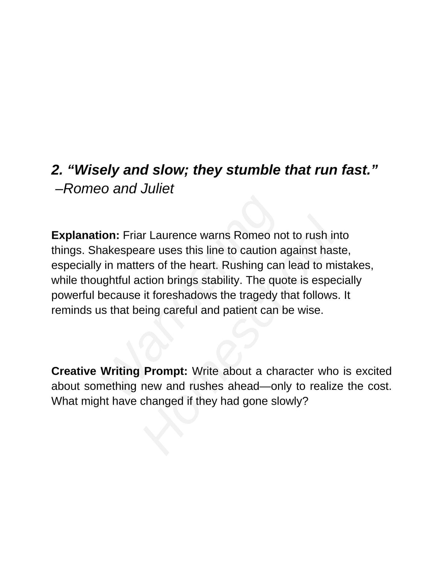 The Bard’s Quill: Writing Prompts Inspired by Shakespeare – Volume 2  Homeschool Highschool Creative Writing