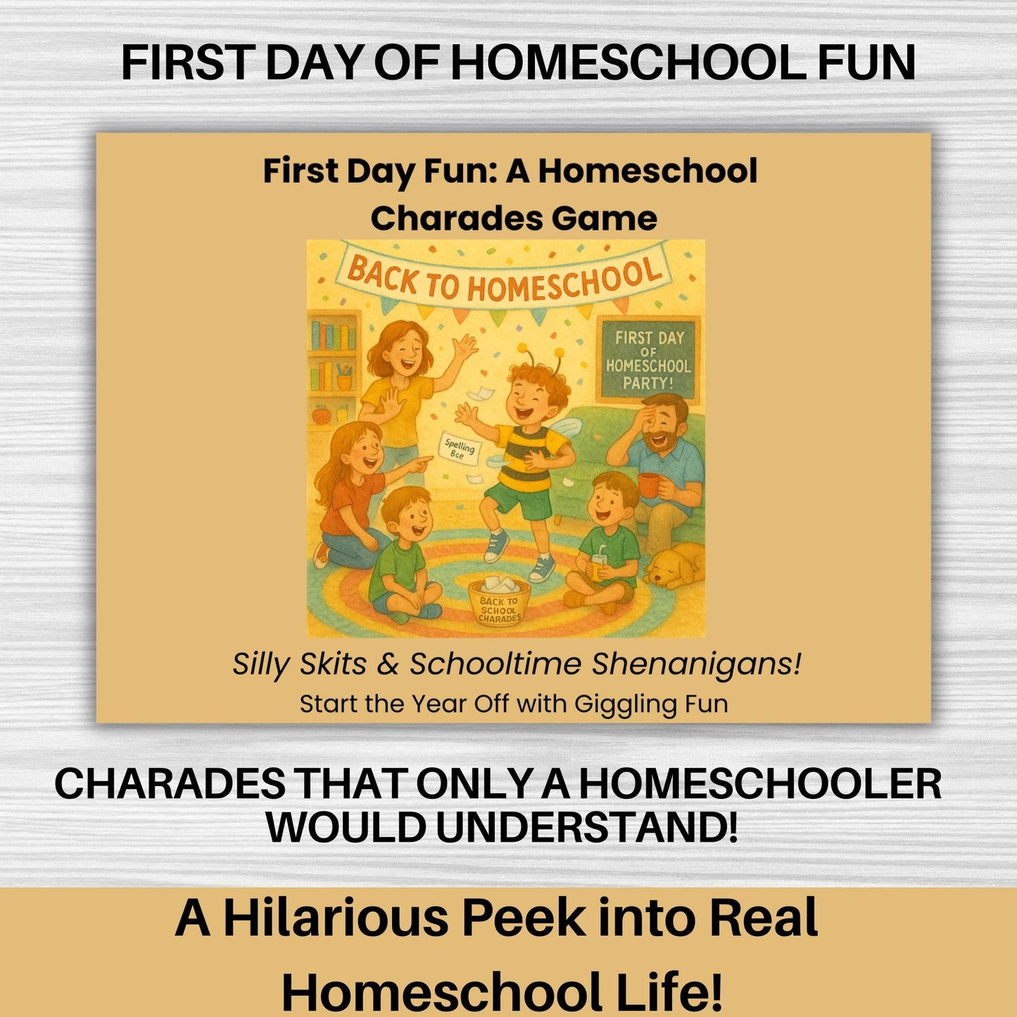 Start the Year Off Giggling – First Day of Homeschool Charades Game