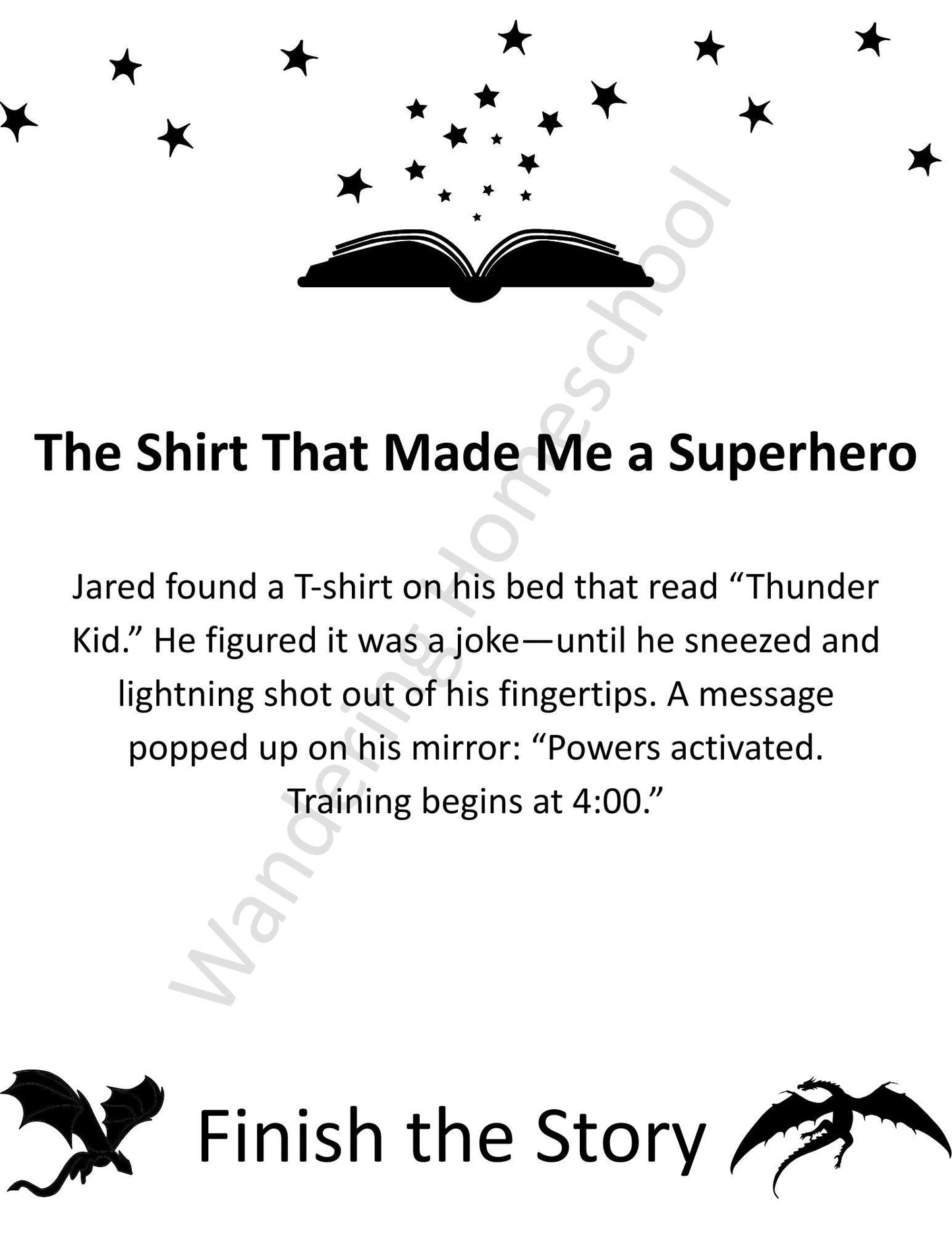 Story Starters Writing Workbook: Adventure Prompts for Boys