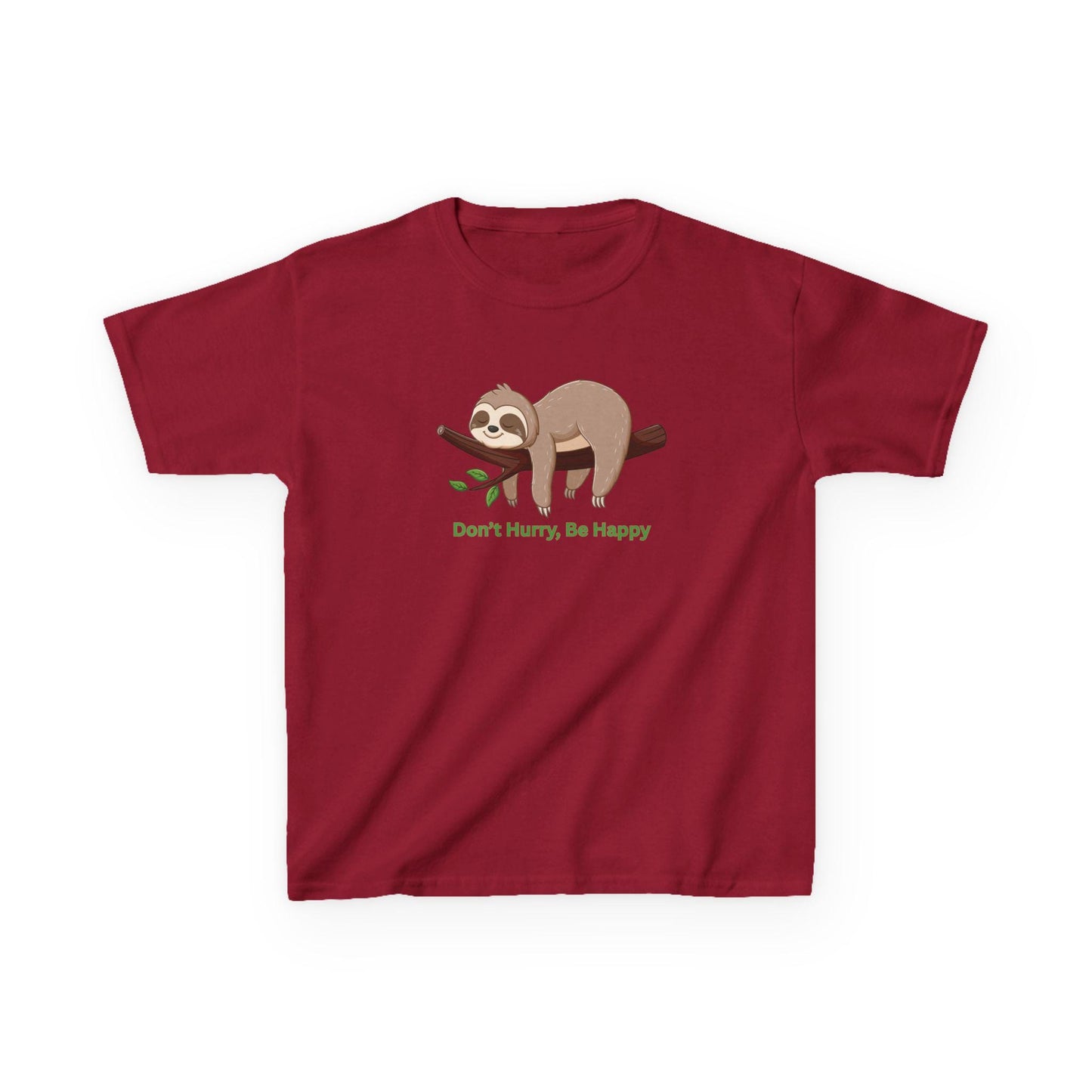 Kids Don't Hurry, Be Happy Sloth Heavy Cotton™ Tee