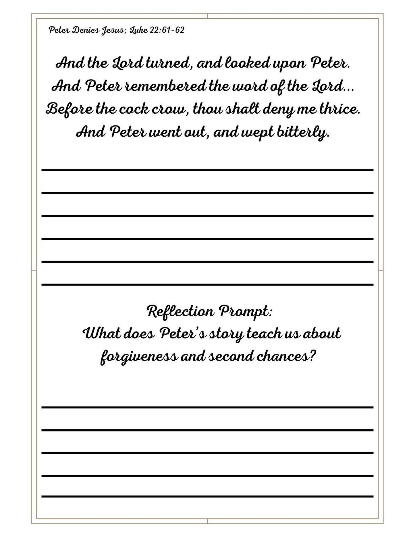 Life of Jesus Copywork: KJV Cursive Handwriting Workbook (Printable Homeschool Resource)