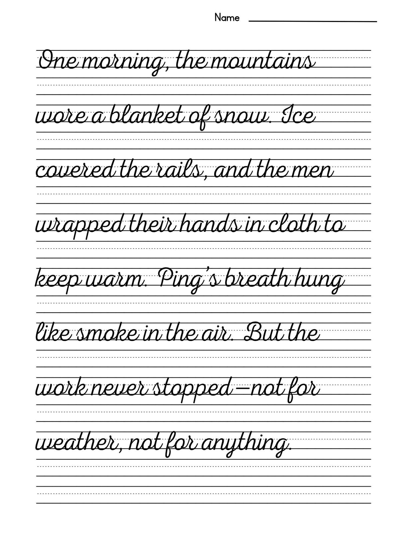 Transcontinental Railroad Copywork Book: Chinese Immigrant History (Grades 2-6)