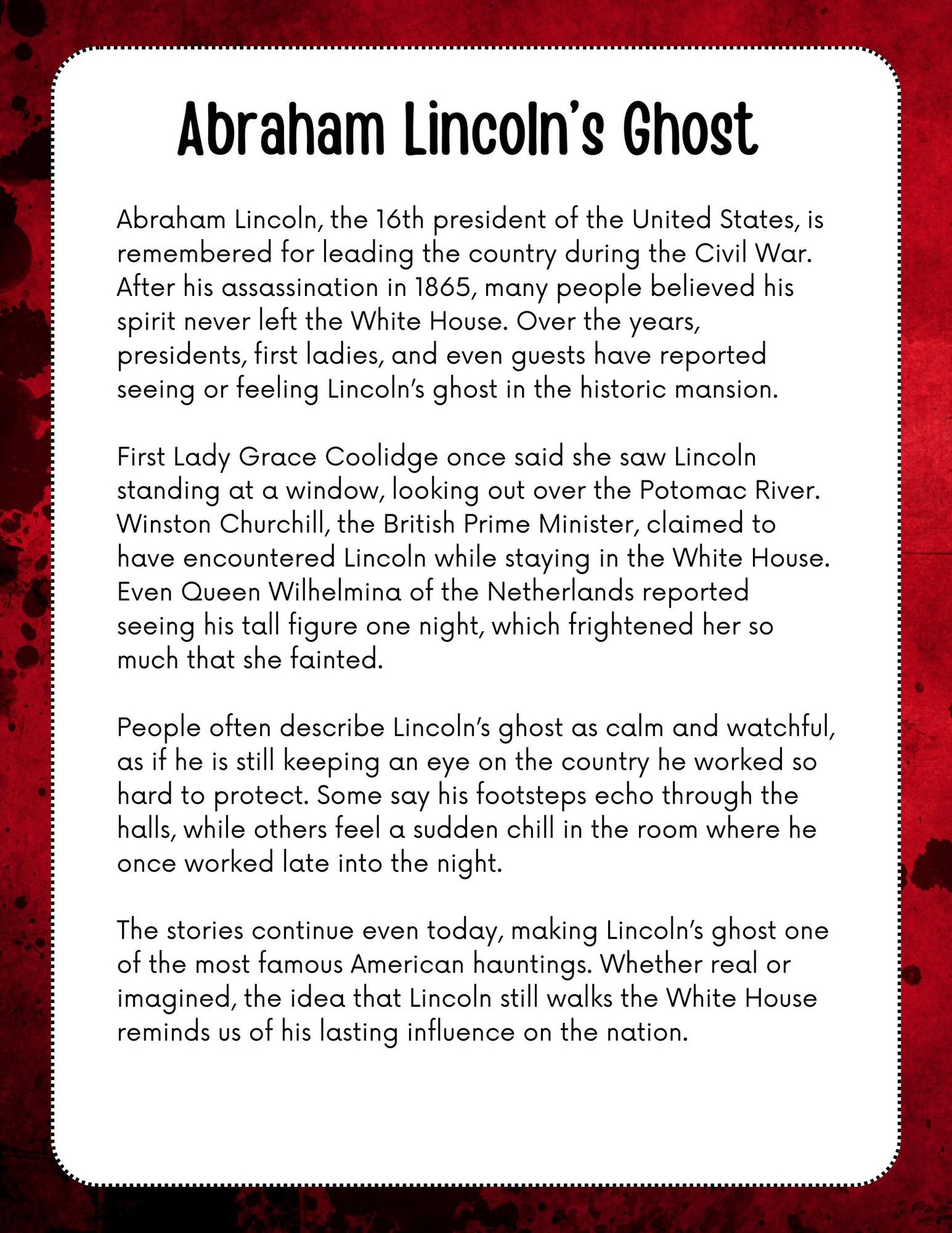 Haunted History Reading Comprehension Workbook: 50 Ghost Stories (PDF Download