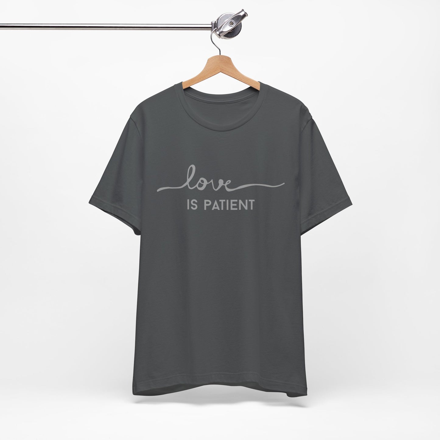 Women's Christian Love is Patient Jersey Short Sleeve Tee Sz. S-5XL