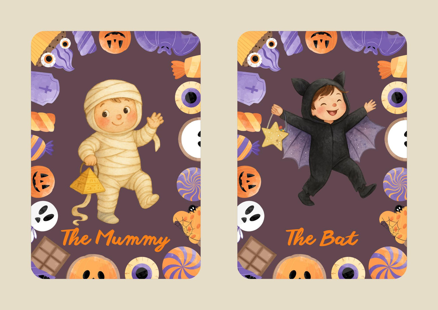 Halloween Costume Charades Game: 87 Watercolor Printable Cards (PDF Download)