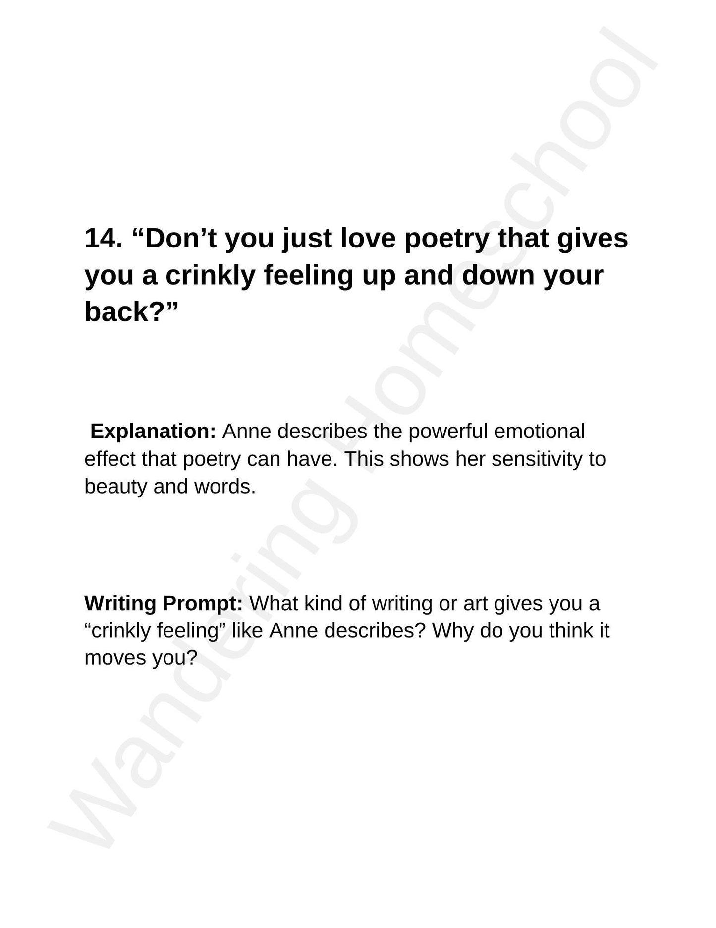 Anne of Green Gables Creative Writing Prompts – For  Homeschool Upper Elementary & Middle School Writers
