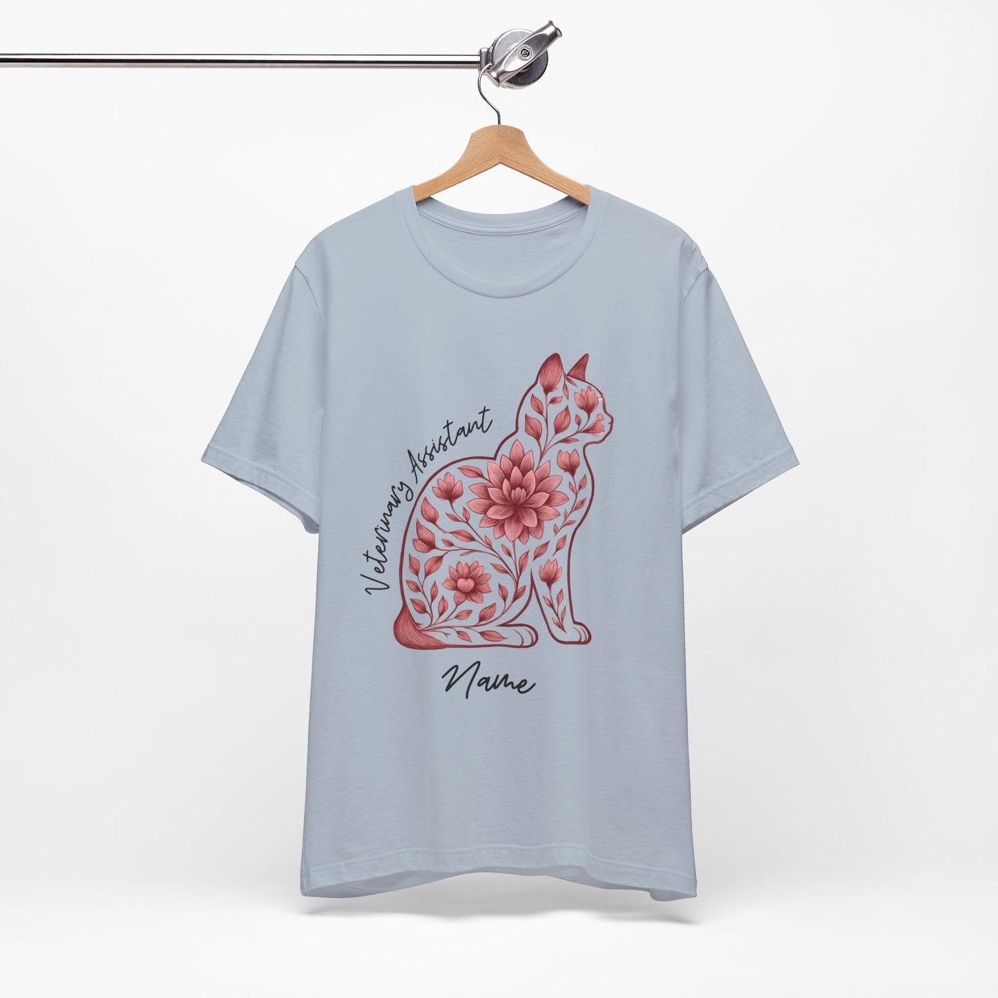 Cat Floral Women's Tee - Vet Assistant Design Sz. S-5XL