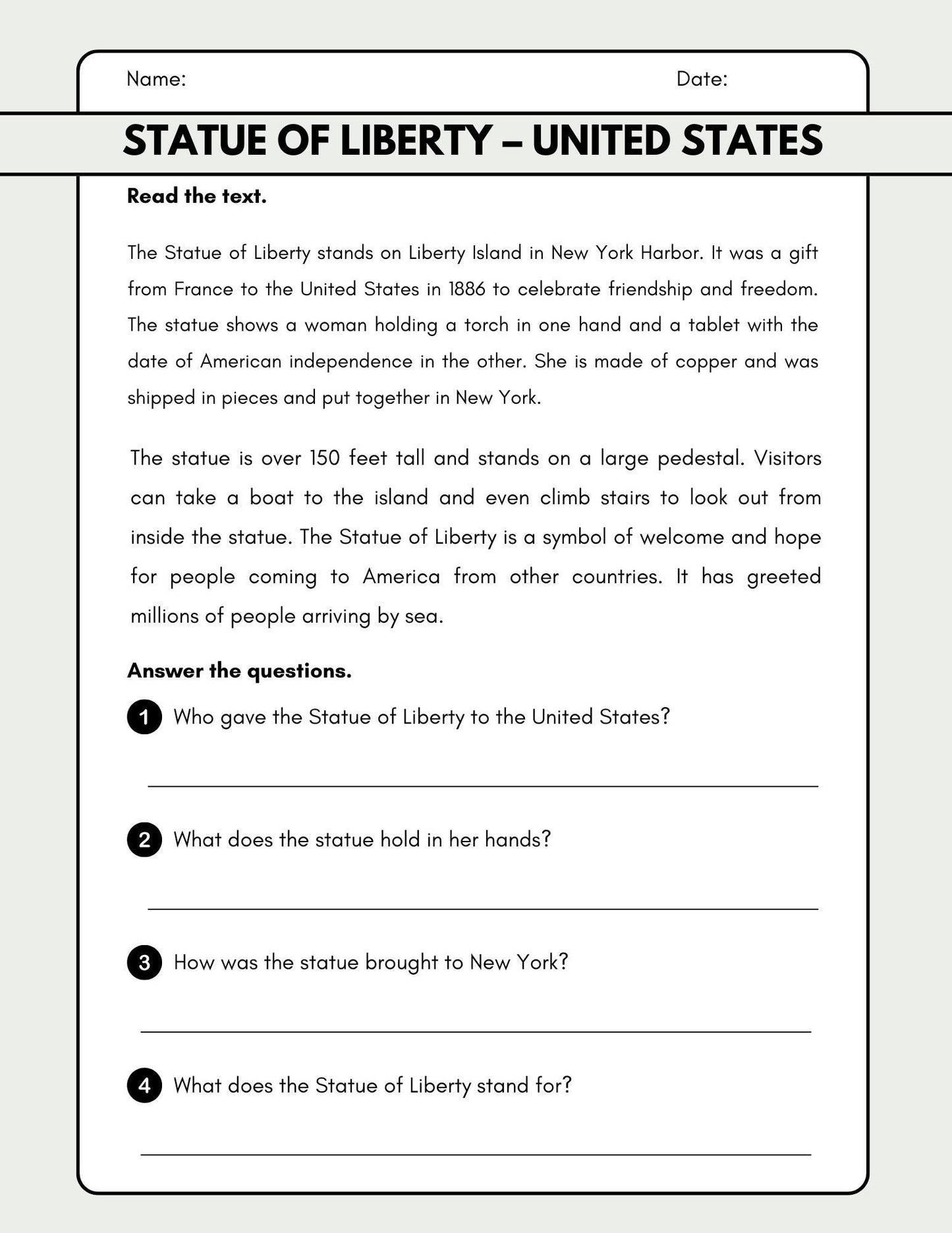 World Landmarks Homeschool Bundle: Painting Pages, Reading Comprehension & Headband Cards