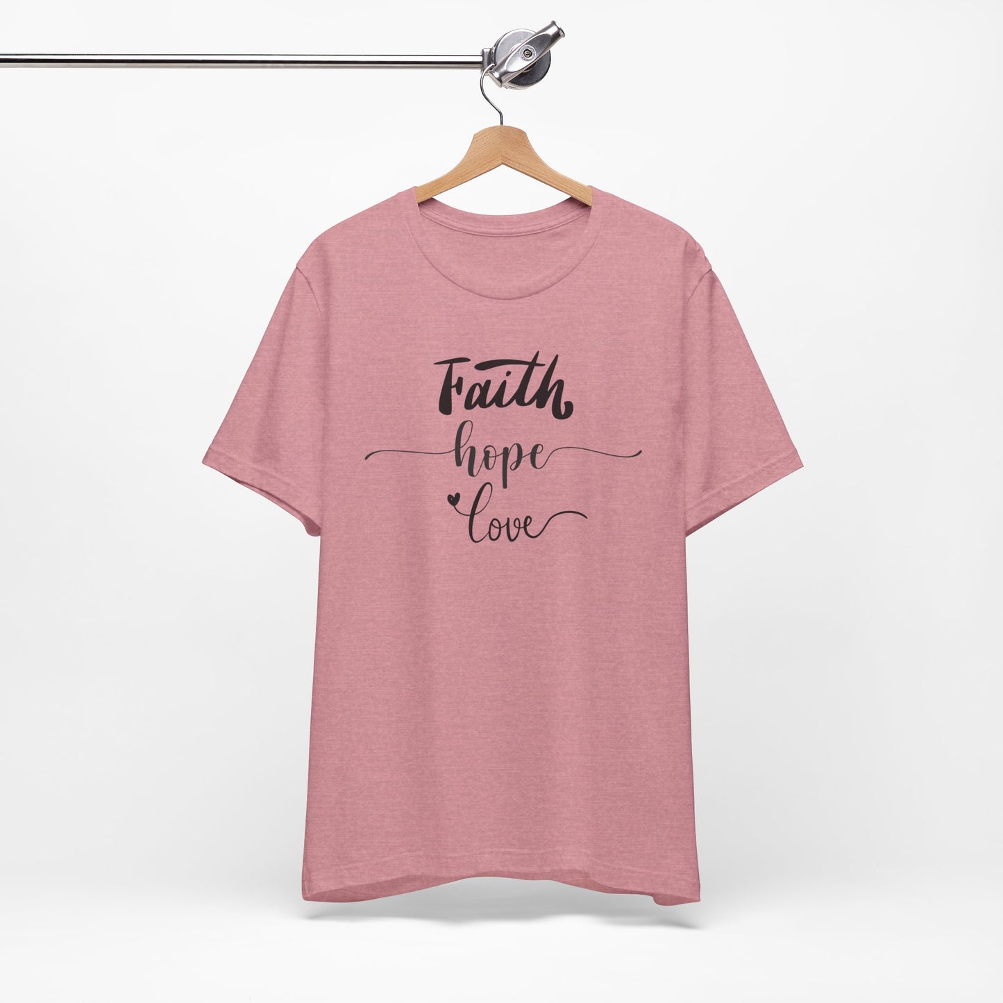 Women's Faith Hope Love Jersey Short Sleeve Tee S-5XL