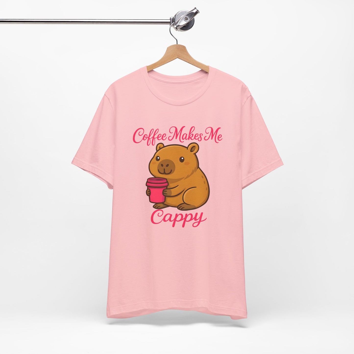 Women's Coffee Makes Me Cappy Jersey Short Sleeve Tee Sz. S-5XL