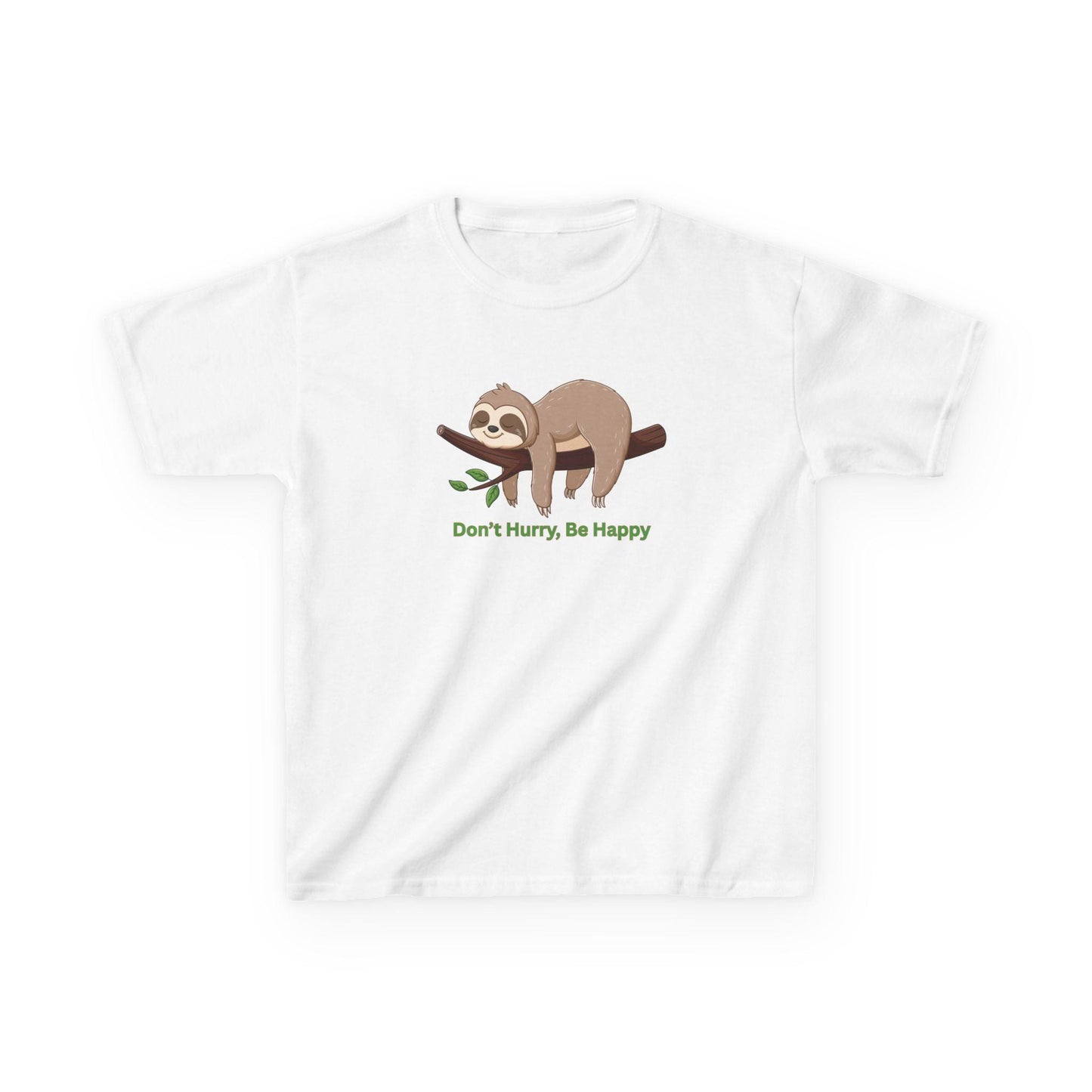 Kids Don't Hurry, Be Happy Sloth Heavy Cotton™ Tee