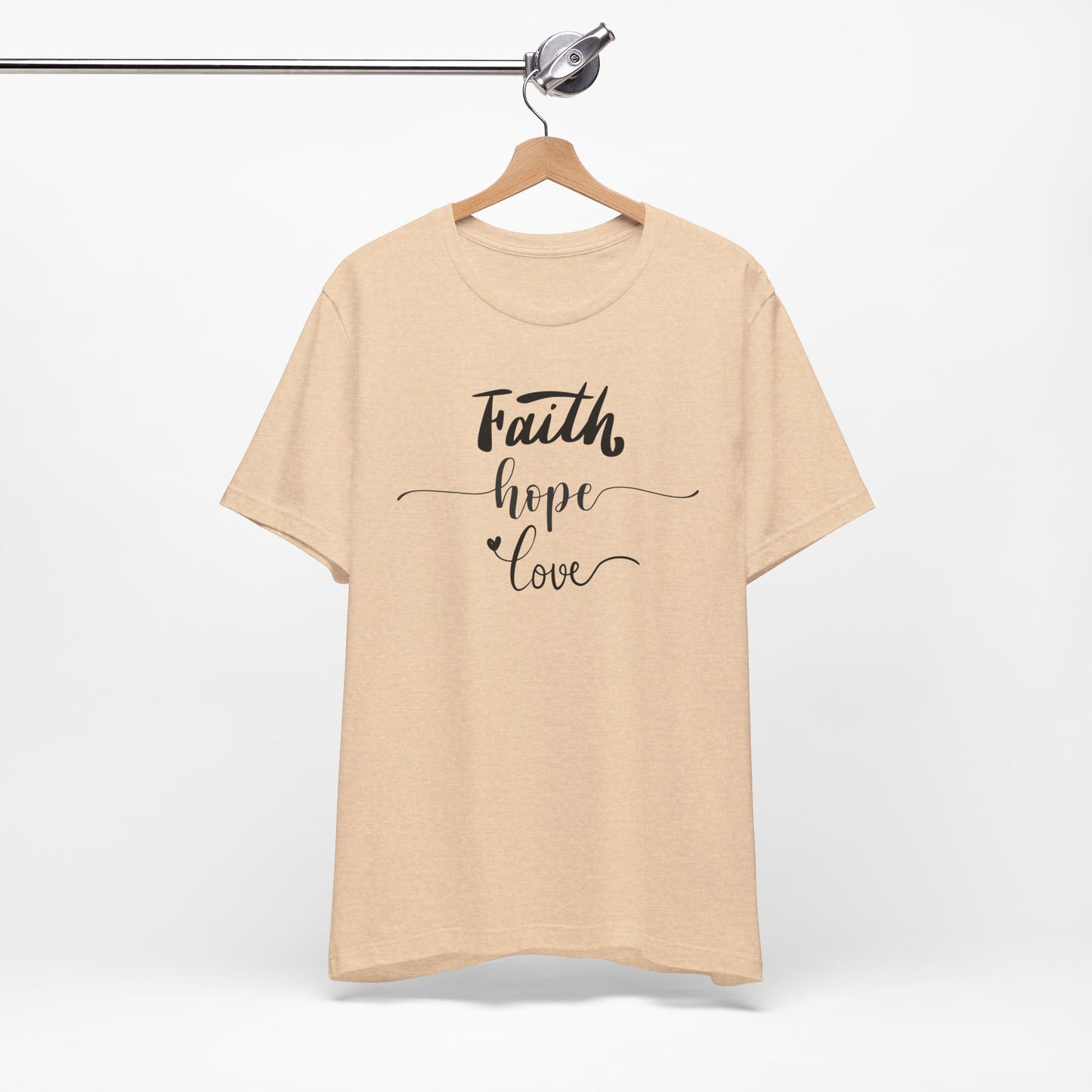 Women's Faith Hope Love Jersey Short Sleeve Tee S-5XL