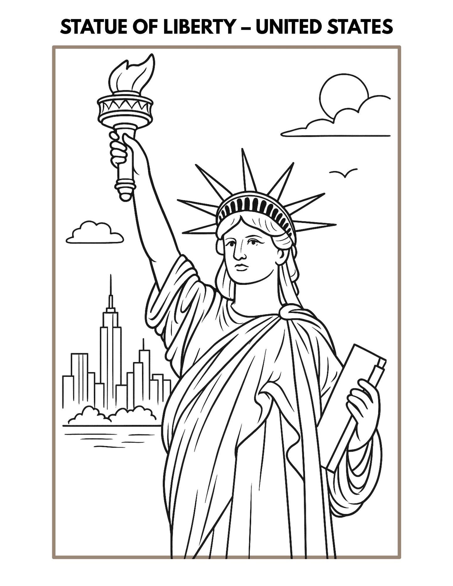 World Landmarks Homeschool Bundle: Painting Pages, Reading Comprehension & Headband Cards