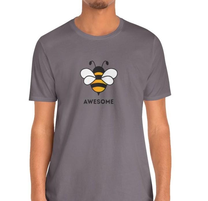 Men's Bee Awesome Jersey Short Sleeve Tee