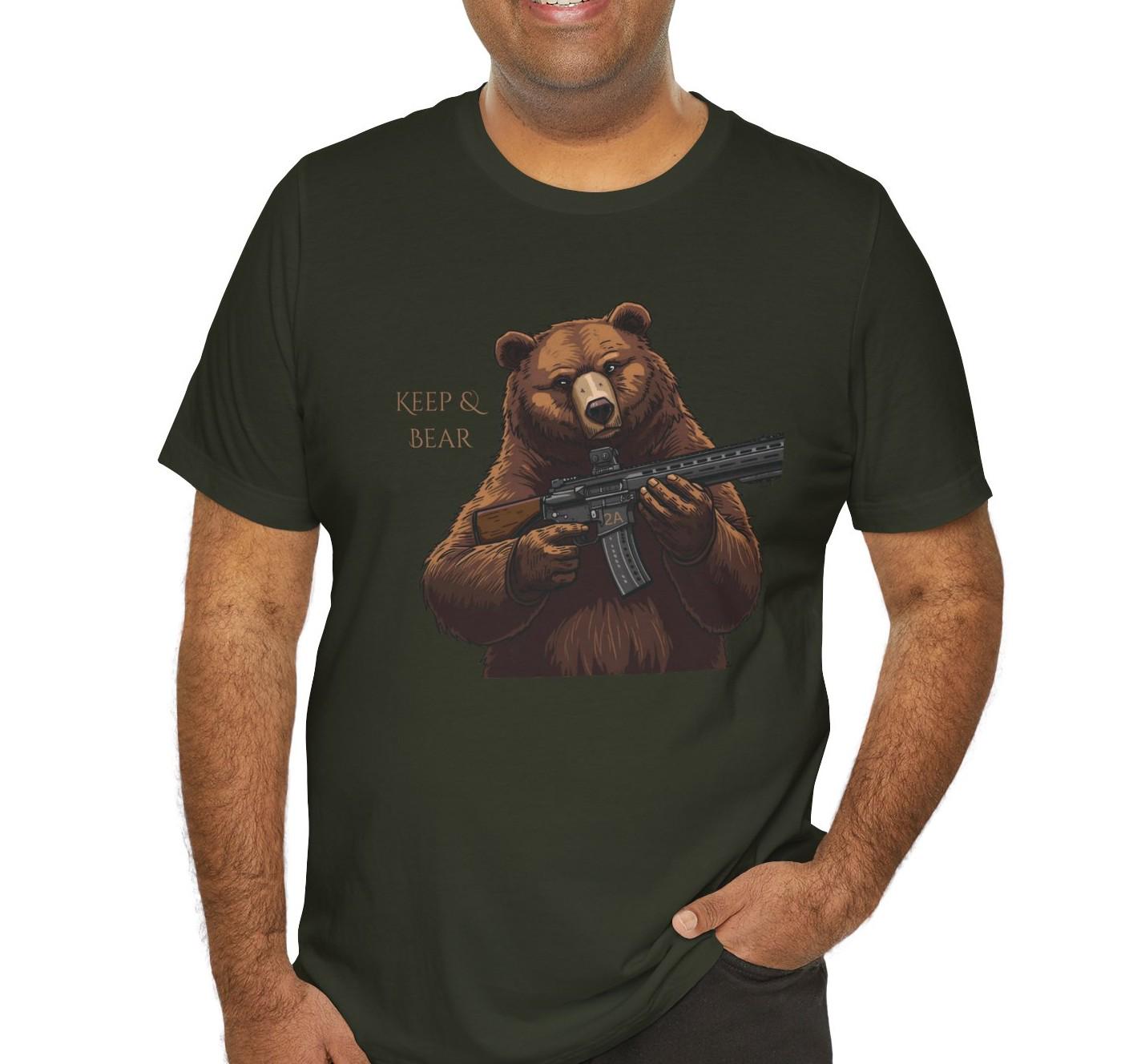 Keep and Bear 2A AR Rifle T-Shirt, Second Amendment Tee for Men and Women