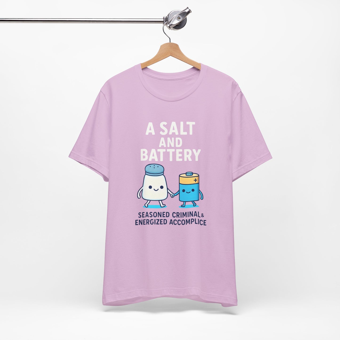 Women's  Funny A Salt and Battery  Jersey Short Sleeve Tee Sz. S-5XL