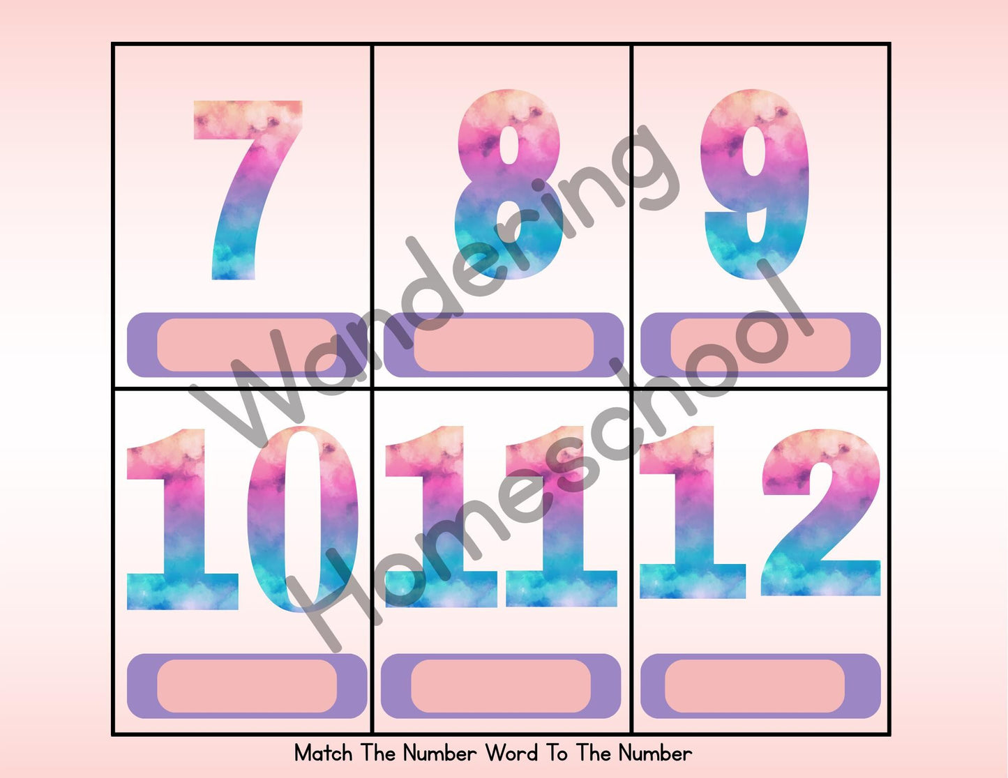 Printable Match the Number Word to the Number (1–24)