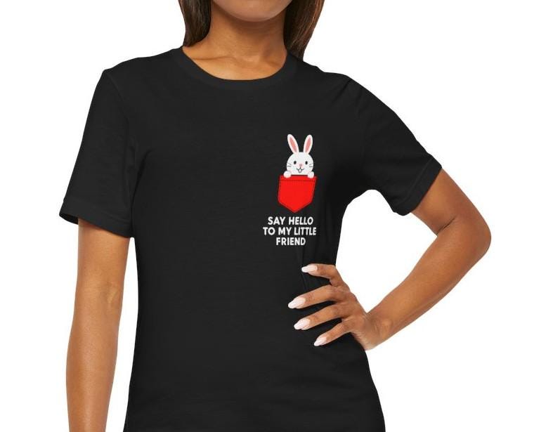 Women's Say Hello Bunny Jersey Short Sleeve Tee