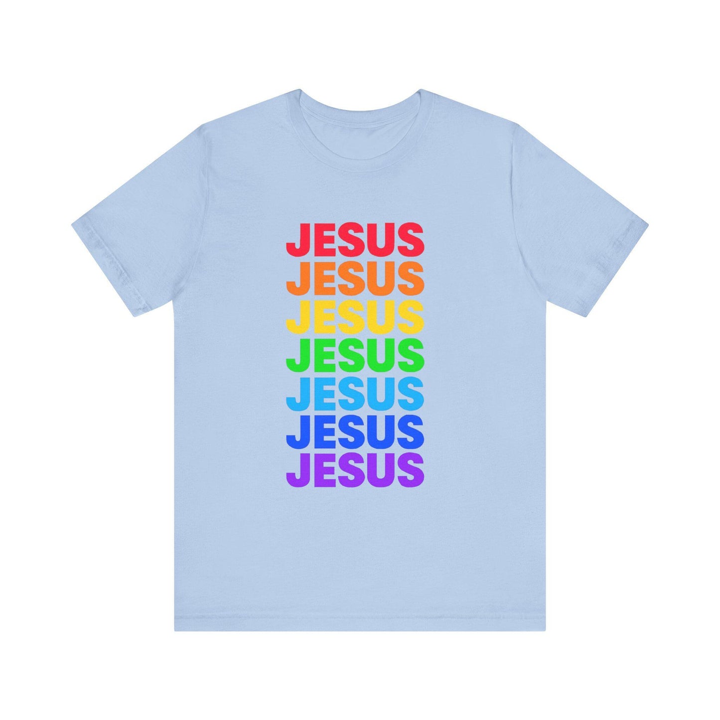 Women's Colorful Jesus Jersey Short Sleeve Tee