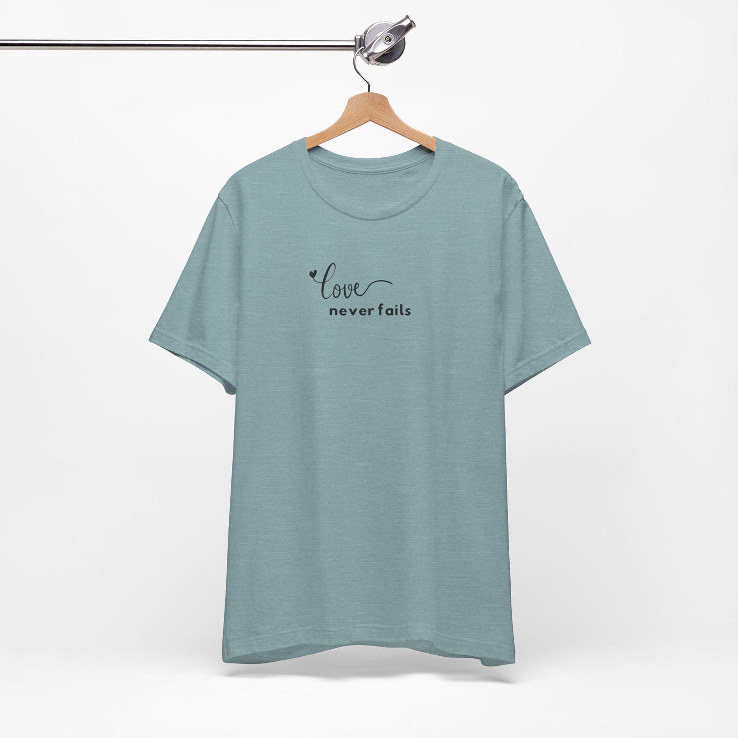 Women's Love Never Fails Short Sleeve Tee