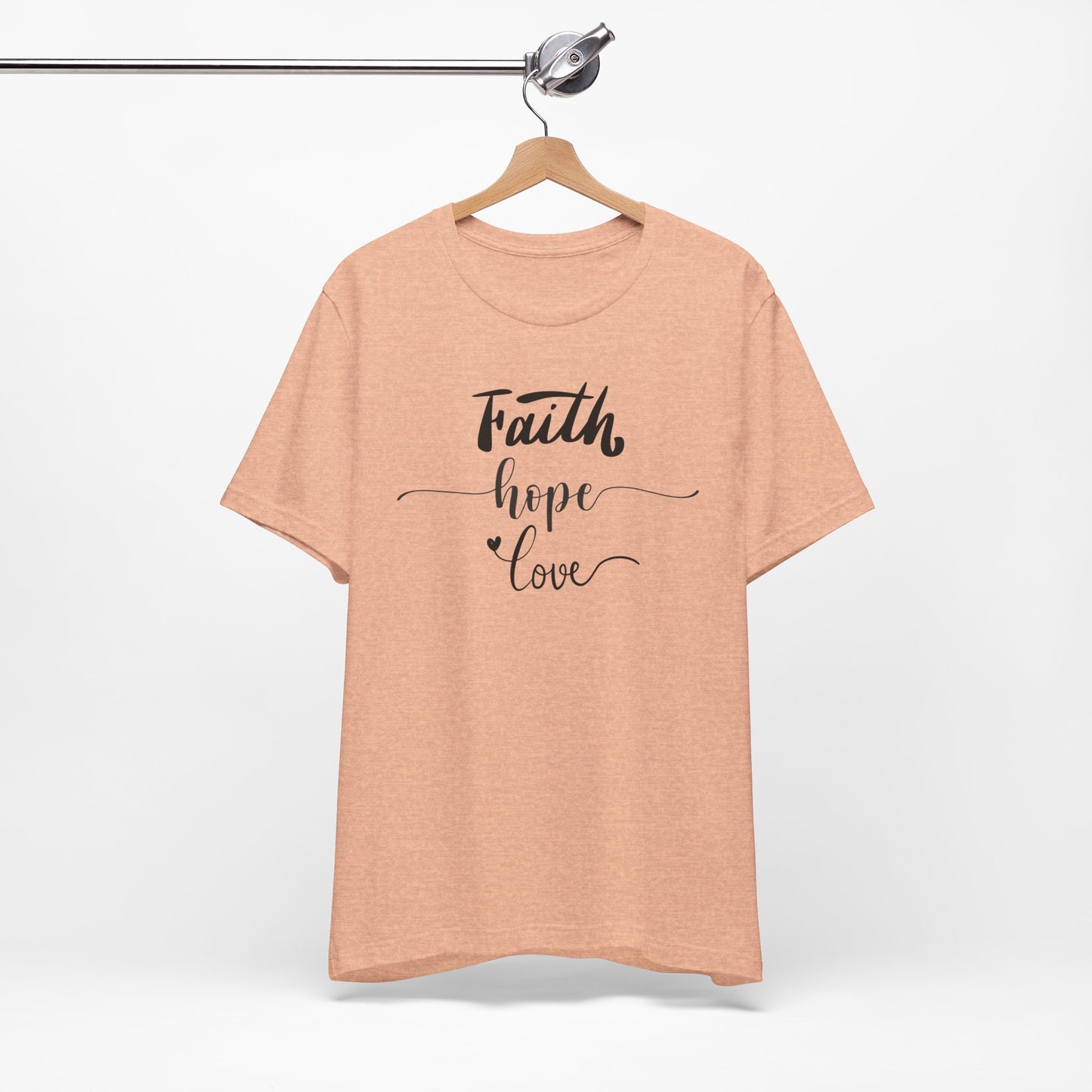 Women's Faith Hope Love Jersey Short Sleeve Tee S-5XL