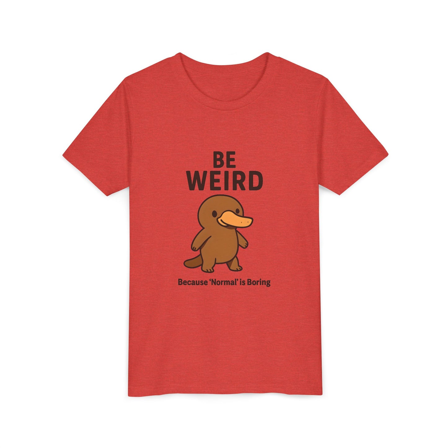 Children's Be Weird Platypus Short Sleeve Tee Sz. S-XL