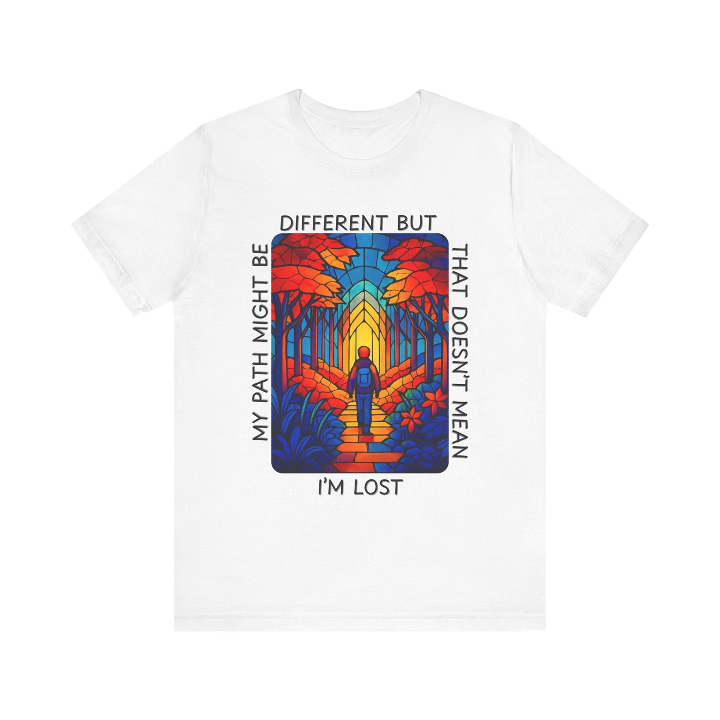 Men's My Path Stained Glass Jersey Short Sleeve Tee