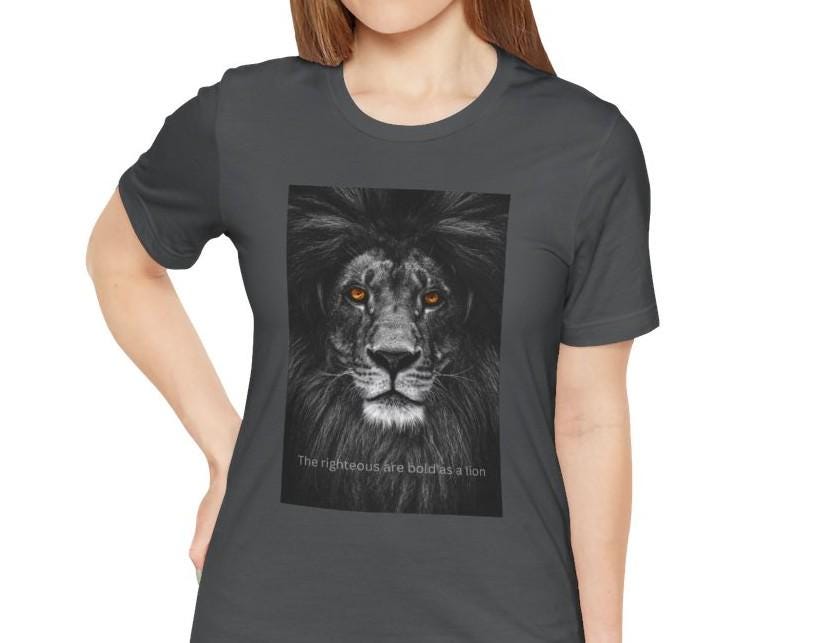 Women's Christian Bold as a Lion Short Sleeve Tee